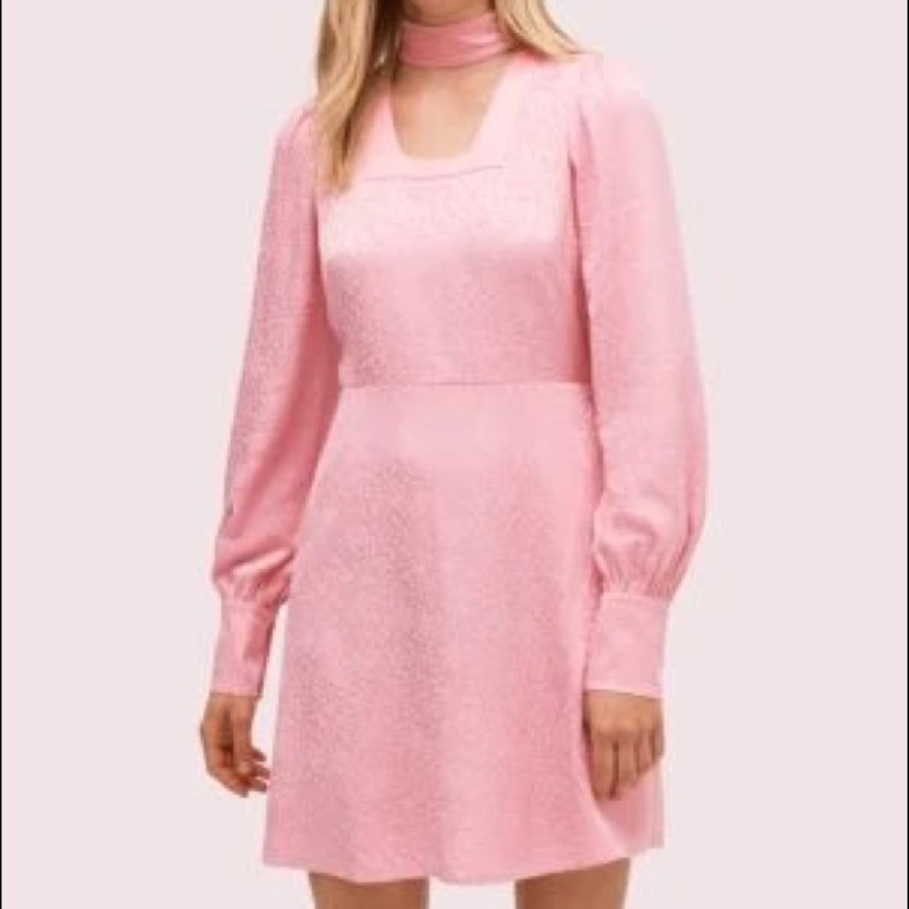 KATE SPADE PINK JACQUARD DRESS SIZE 6